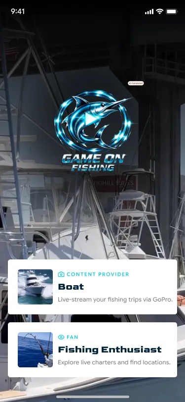 Game On Fishing live screen